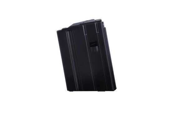 The C Products steel 6.8 SPC 5 round magazine features a black anodized finish